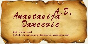 Anastasija Damčević vizit kartica
